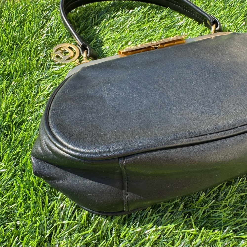 Necessary Objects Elegant Black Handbag With Gold… - image 4